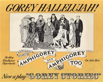 GOREY, EDWARD / EPHEMERA. Signed broadside advertisement for the Eglevesky Ballet production of Swan Lake.